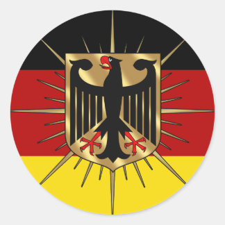 Pegatina Redonda Regalos de Alemania Fussball Deutschland World Cha