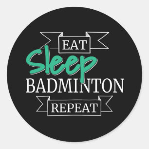 Pegatina Redonda Regalos de Badminton
