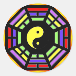 Pegatina Redonda Regalos de Bagua Yin Yang