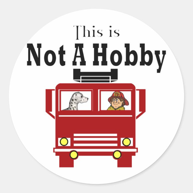 Pegatina Redonda Regalos de bomberos (Anverso)