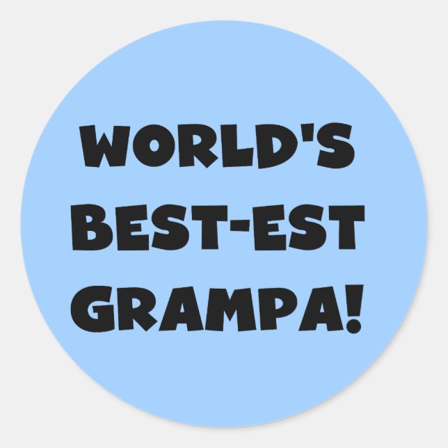 Pegatina Redonda Regalos de camisetas Grampa más grandes del mundo  (Anverso)