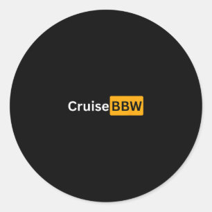 Pegatina Redonda Regalos de Crucero Bbw - Y Cruising Buen Viaje