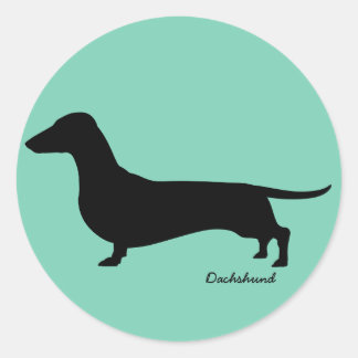 Pegatina Redonda Regalos de Dachshund
