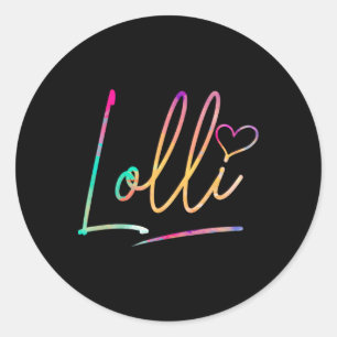 Pegatina Redonda Regalos De Día de la Madre De Abuela Lolli Para Ma