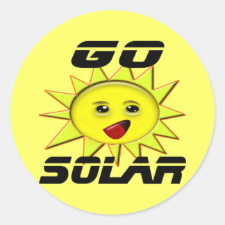 Pegatina Redonda Regalos de energía solar y productos promocionales