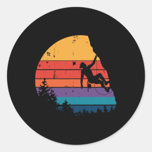 Pegatina Redonda Regalos de escalada en roca de montaña Bouldering 