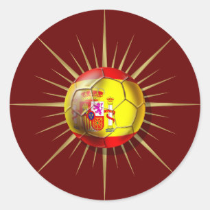 Pegatina Redonda Regalos de fútbol de España