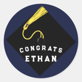Pegatina Redonda Regalos de Graduación
