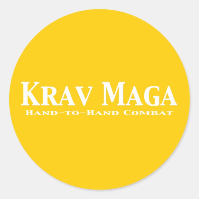 Pegatina Redonda Regalos de Krav Maga (Anverso)