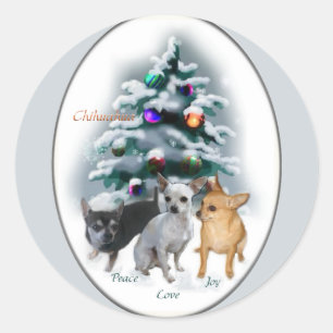 Pegatina Redonda Regalos de Navidades de Chihuahua