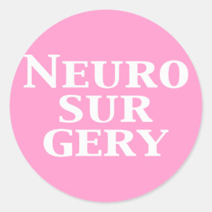 Pegatina Redonda Regalos de neurocirugía