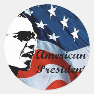 Pegatina Redonda Regalos de Obama 2
