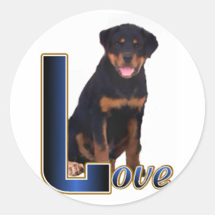 Pegatina Redonda Regalos de Rottweiler Lovers