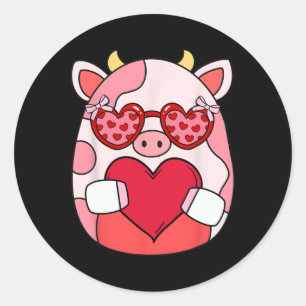 Pegatina Redonda Regalos de San Valentín del Escuadrón Squish para