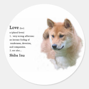 Pegatina Redonda Regalos de Shiba Inu