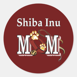 Pegatina Redonda Regalos de Shiba Inu MOM