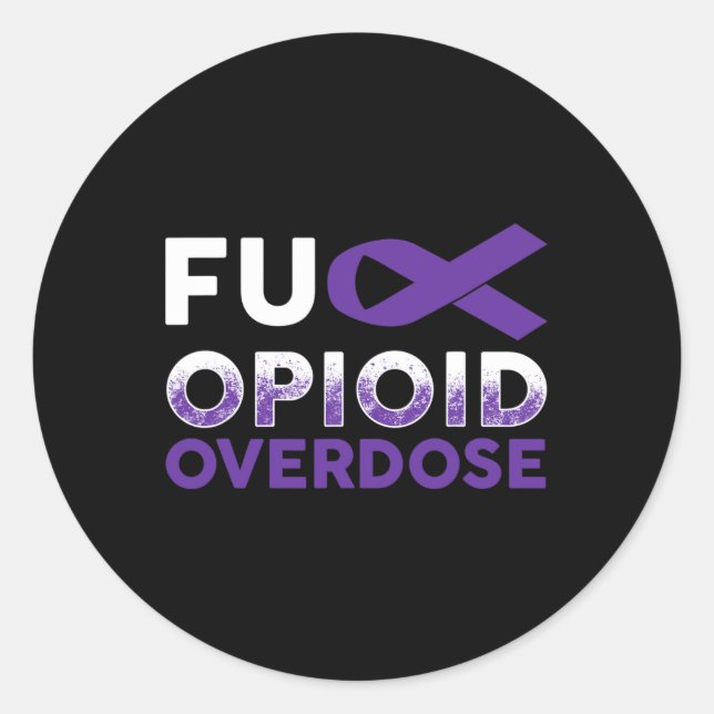 Pegatina Redonda Regalos de sobrevivientes - Conciencia sobre la so (Anverso)