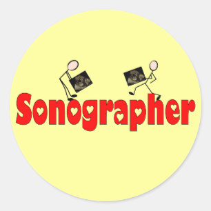 Pegatina Redonda Regalos de Sonographer