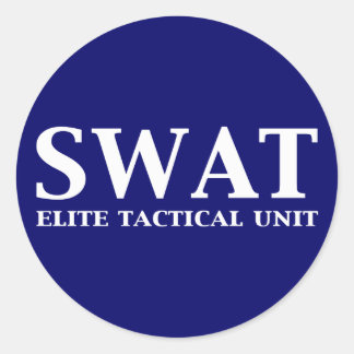 Pegatina Redonda Regalos de unidad táctica de élite SWAT