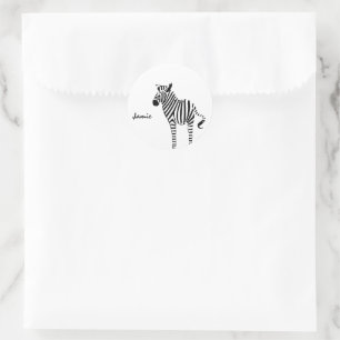 Pegatina Redonda Regalos de Zebra Lovers