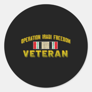 Pegatina Redonda Regalos del Día de los Veteranos de la Libertad en