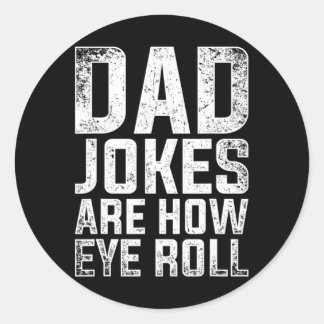 Pegatina Redonda Regalos del Día del Padre con Puns para Hombres Hu