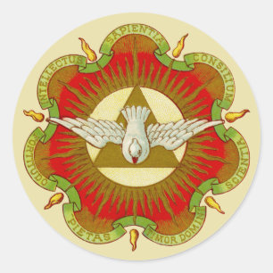 Pegatina Redonda Regalos del Espíritu Santo (BK 026) (Estilo 2b)