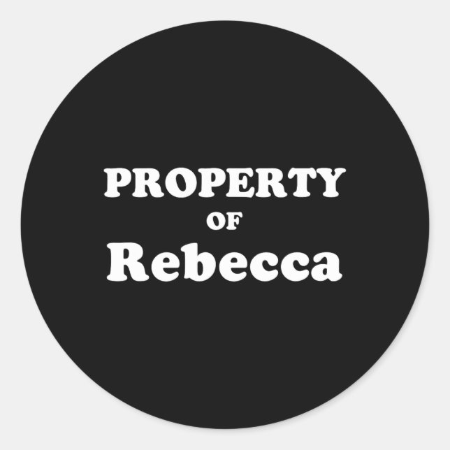 Pegatina Redonda Regalos divertidos de soltero para novio Propiedad (Anverso)