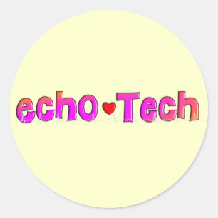 Pegatina Redonda Regalos Echo Tech (Cardiac Echo Tech)