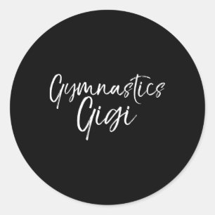 Pegatina Redonda Regalos familiares de gimnasia a juego para abuela