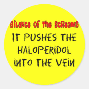 Pegatina Redonda Regalos hilarantes de la enfermera de Psych