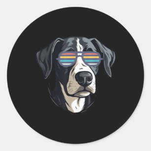Pegatina Redonda Regalos Para Los Amantes Del Perro Tees Gráficos P