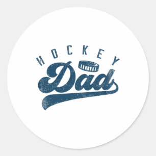 Pegatina Redonda Regalos para Papá de Hockey Día del Padre
