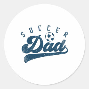 Pegatina Redonda Regalos para Papá Día del Padre Futbolista 