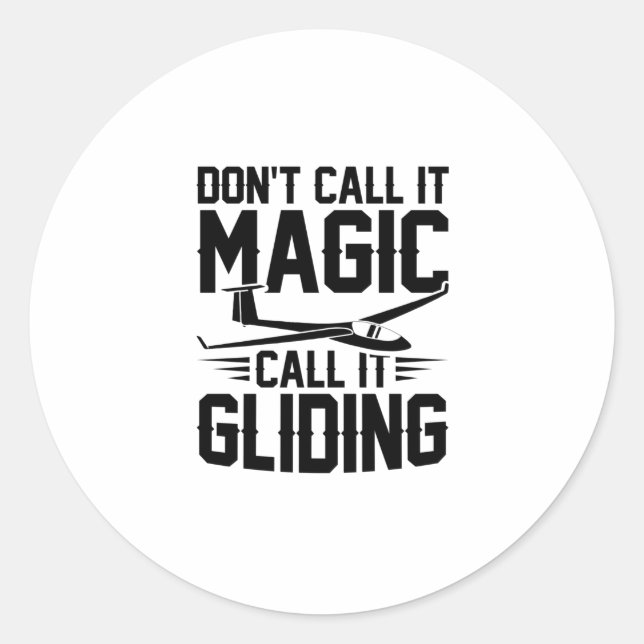 Pegatina Redonda Regalos para pilotos de planeador (Anverso)