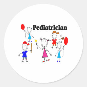 Pegatina Redonda Regalos pediatras Niños Deportes