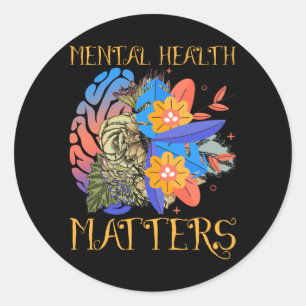 Pegatina Redonda Regalos que Importan la Salud Mental