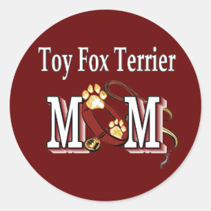 Pegatina Redonda Regalos Toy Fox Terrier MOM