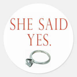 Pegatina Redonda Regalos y camisetas de Groom Engagement