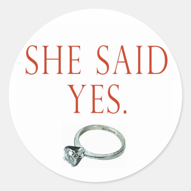 Pegatina Redonda Regalos y camisetas de Groom Engagement (Anverso)