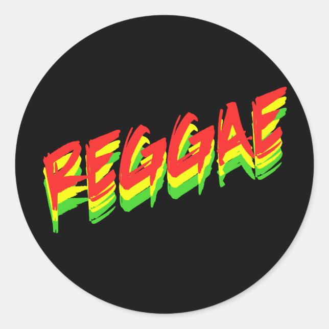 Pegatina Redonda Reggae (Anverso)
