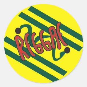 Pegatina Redonda Reggae