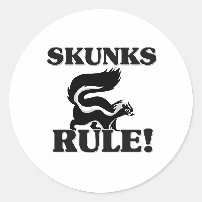 Pegatina Redonda ¡Régimen de SKUNKS! (Anverso)