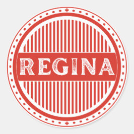 Pegatina Redonda Regina City Pride Emblem – Canadian Identity