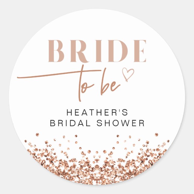 Pegatina Redonda REGINA Rosa Dorado Rubor Rosa Novia para Ser Despe (Anverso)