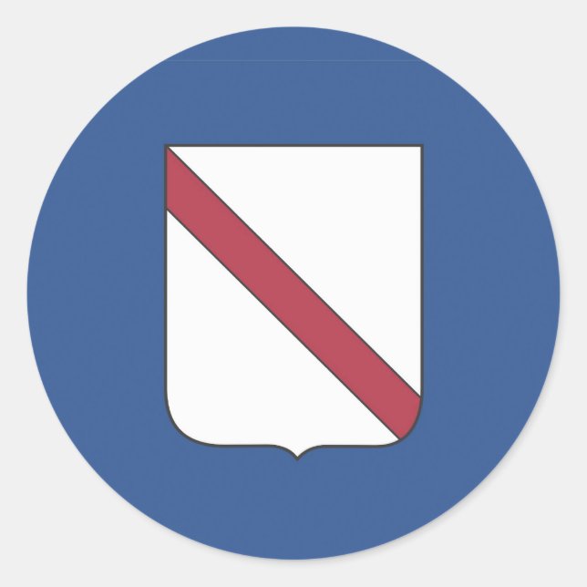 Pegatina Redonda Región de Campania, condado de italia (Anverso)