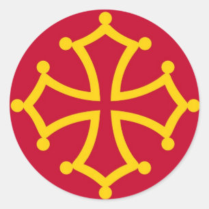 Pegatina Redonda Región francesa de los Pirineos Midi