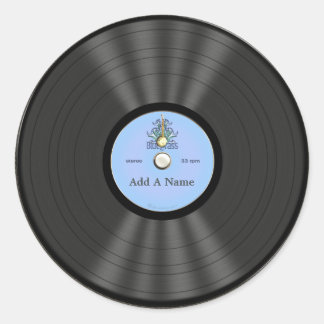 Pegatina Redonda Registro de viníleo de Bluegrass personalizado