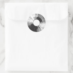 Pegatina Redonda Registro de vinilo con problemas