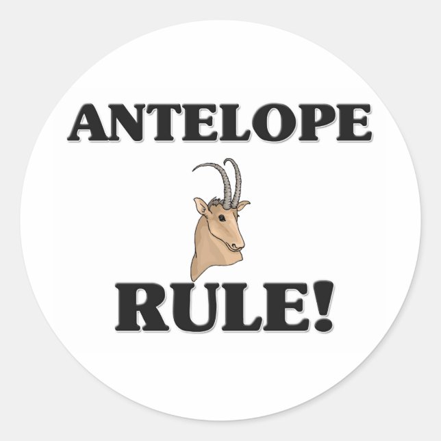 Pegatina Redonda ¡Regla de ANTELOPE! (Anverso)
